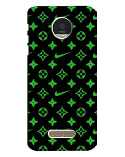 Чехол для Motorola MOTO Z с картинкой «Неоновый принт LV»