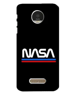 Чехол для Motorola MOTO Z с картинкой «NASA — классика Red Blue»