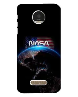 Чехол для Motorola MOTO Z с картинкой «Земля из космоса NASA»