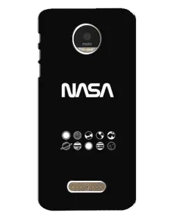Чехол для Motorola MOTO Z с картинкой «NASA — технический принт»