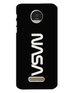 Чехол для Motorola MOTO Z с картинкой «NASA — вертикальный логотип»
