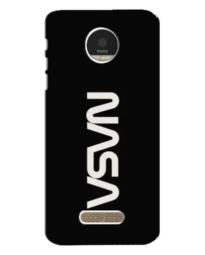 Чехол для Motorola MOTO Z с картинкой «NASA — вертикальный логотип»