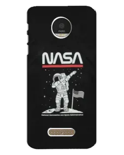 Чехол для Motorola MOTO Z с картинкой «NASA — шагаем по Луне»