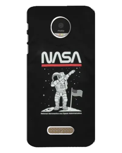Чехол для Motorola MOTO Z с картинкой «NASA — шагаем по Луне»