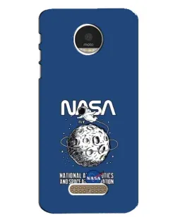 Чехол для Motorola MOTO Z с картинкой «NASA — лунная миссия»