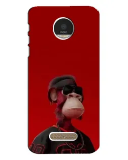 Чехол для Motorola MOTO Z с картинкой «Bored Ape в красном»