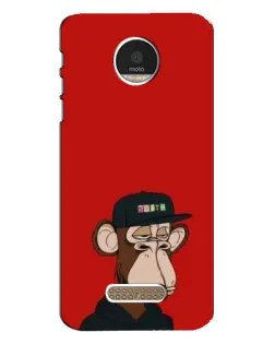 Чехол для Motorola MOTO Z с картинкой «Bored Ape — красный фон»
