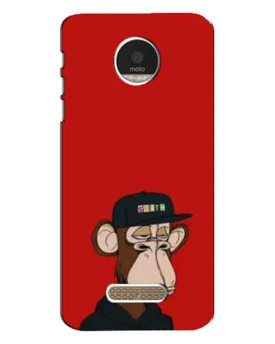 Чехол для Motorola MOTO Z с картинкой «Bored Ape — красный фон» Чехол для Motorola MOTO Z с картинкой «Bored Ape — красный фон»