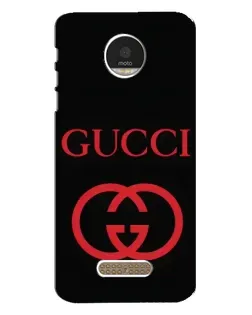 Чехол для Motorola MOTO Z с картинкой «Gucci — красный логотип»