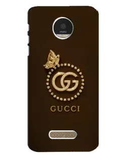 Чехол для Motorola MOTO Z с картинкой «Gucci — золотая бабочка»