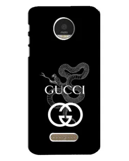 Чехол для Motorola MOTO Z с картинкой «Gucci — серебряная змея»