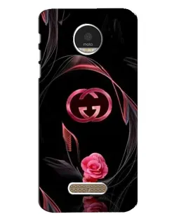 Чехол для Motorola MOTO Z с картинкой «Gucci — неоновая роза»