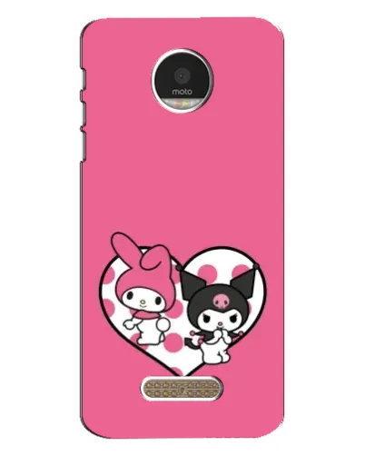 Чехол для Motorola MOTO Z с картинкой «Kuromi и My Melody»