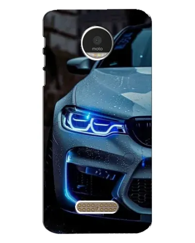 Чехол для Motorola MOTO Z с картинкой «Взгляд BMW с синими фарами»