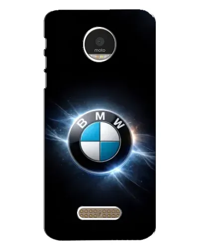 Чехол для Motorola MOTO Z с картинкой «BMW — неоновое сияние»