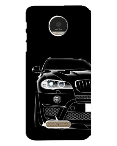 Чехол для Motorola MOTO Z с картинкой «Темный силуэт BMW»