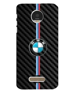 Чехол для Motorola MOTO Z с картинкой «Эмблема BMW и карбон»