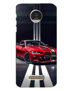 Чехол для Motorola MOTO Z с картинкой «Красная BMW на дороге»