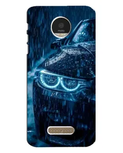 Чехол для Motorola MOTO Z с картинкой «BMW под дождем»