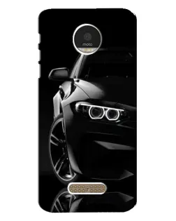 Чехол для Motorola MOTO Z с картинкой «Черная BMW — профиль»