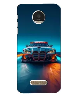 Чехол для Motorola MOTO Z с картинкой «BMW — огни неона»