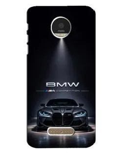 Чехол для Motorola MOTO Z с картинкой «BMW сквозь ночной город»