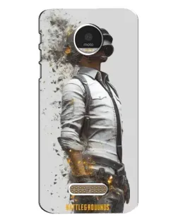 Чехол для Motorola MOTO Z с картинкой «PUBG — боец в пыли»