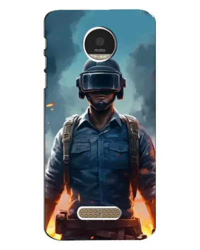 Чехол для Motorola MOTO Z с картинкой «PUBG — реалистичный герой»