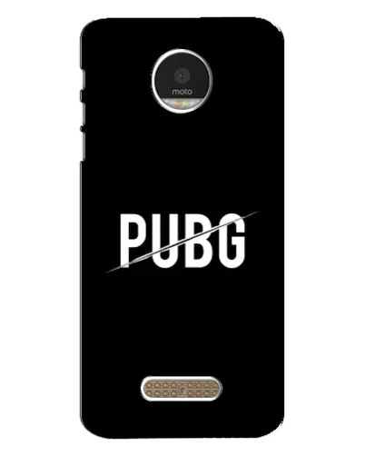 Чехол для Motorola MOTO Z с картинкой «PUBG — белый логотип»