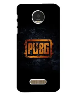 Чехол для Motorola MOTO Z с картинкой «PUBG — золотой логотип»
