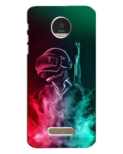 Чехол для Motorola MOTO Z с картинкой «PUBG — огненный воин»