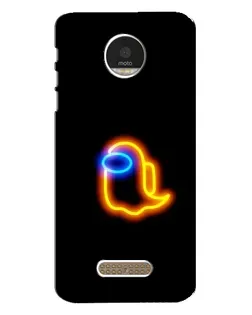 Чехол для Motorola MOTO Z с картинкой «Among Us неоновое сияние»