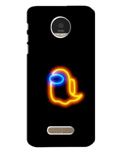 Чехол для Motorola MOTO Z с картинкой «Among Us неоновое сияние»