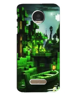 Чехол для Motorola MOTO Z с картинкой «Minecraft лесной пейзаж»