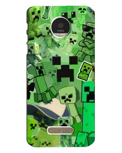 Чехол для Motorola MOTO Z с картинкой «Криперы Minecraft»