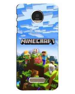 Чехол для Motorola MOTO Z с картинкой «Minecraft классический мир»