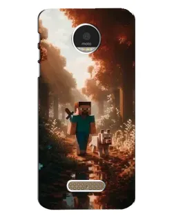 Чехол для Motorola MOTO Z с картинкой «Стив в лесу»