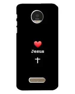 Чехол для Motorola MOTO Z с картинкой «Сердце - Jesus»