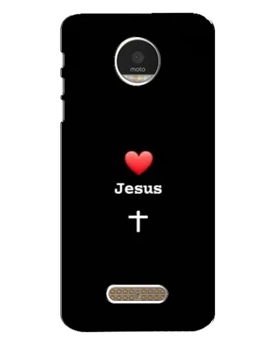 Чехол для Motorola MOTO Z с картинкой «Сердце - Jesus»