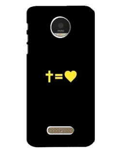 Чехол для Motorola MOTO Z с картинкой «Сердце и Крест»