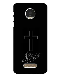 Чохол для Motorola MOTO Z з картинкою «Графічний хрест Jesus»