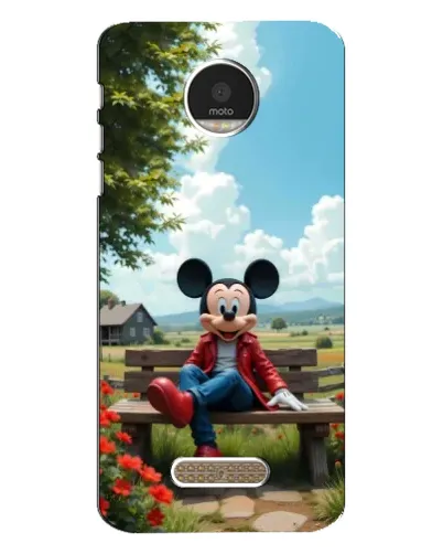 Чехол для Motorola MOTO Z с картинкой «Микки на скамейке»