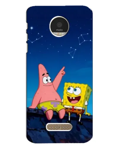 Чехол для Motorola MOTO Z с картинкой «Губка Боб и Патрик ночью» Чехол для Motorola MOTO Z с картинкой «Губка Боб и Патрик ночью»