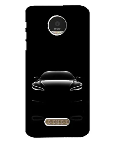 Чехол для Motorola MOTO Z с картинкой «Силуэт Tesla Night»