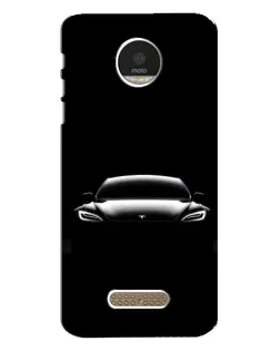 Чехол для Motorola MOTO Z с картинкой «Фары Tesla Night»