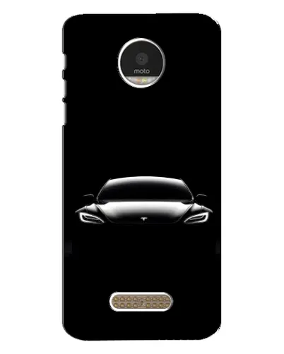 Чехол для Motorola MOTO Z с картинкой «Фары Tesla Night»