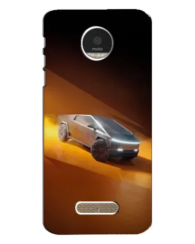Чехол для Motorola MOTO Z с картинкой «Cybertruck в пустыне»