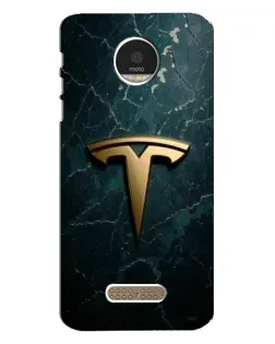 Чехол для Motorola MOTO Z с картинкой «Мраморная Tesla Gold»