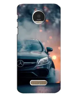 Чехол для Motorola MOTO Z с картинкой «Mercedes — ночной город»