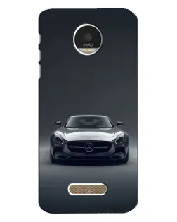 Чехол для Motorola MOTO Z с картинкой «Mercedes на черном»